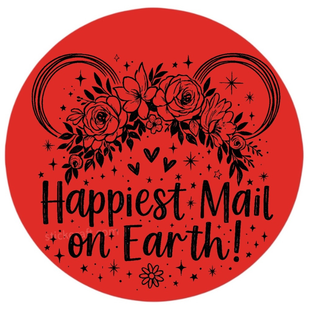 Happiest Mail on Earth Sticker 2” | Cute DISNEY Label | Small Biz Packaging - Picture 9 of 14
